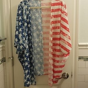 American flag beach cover up
